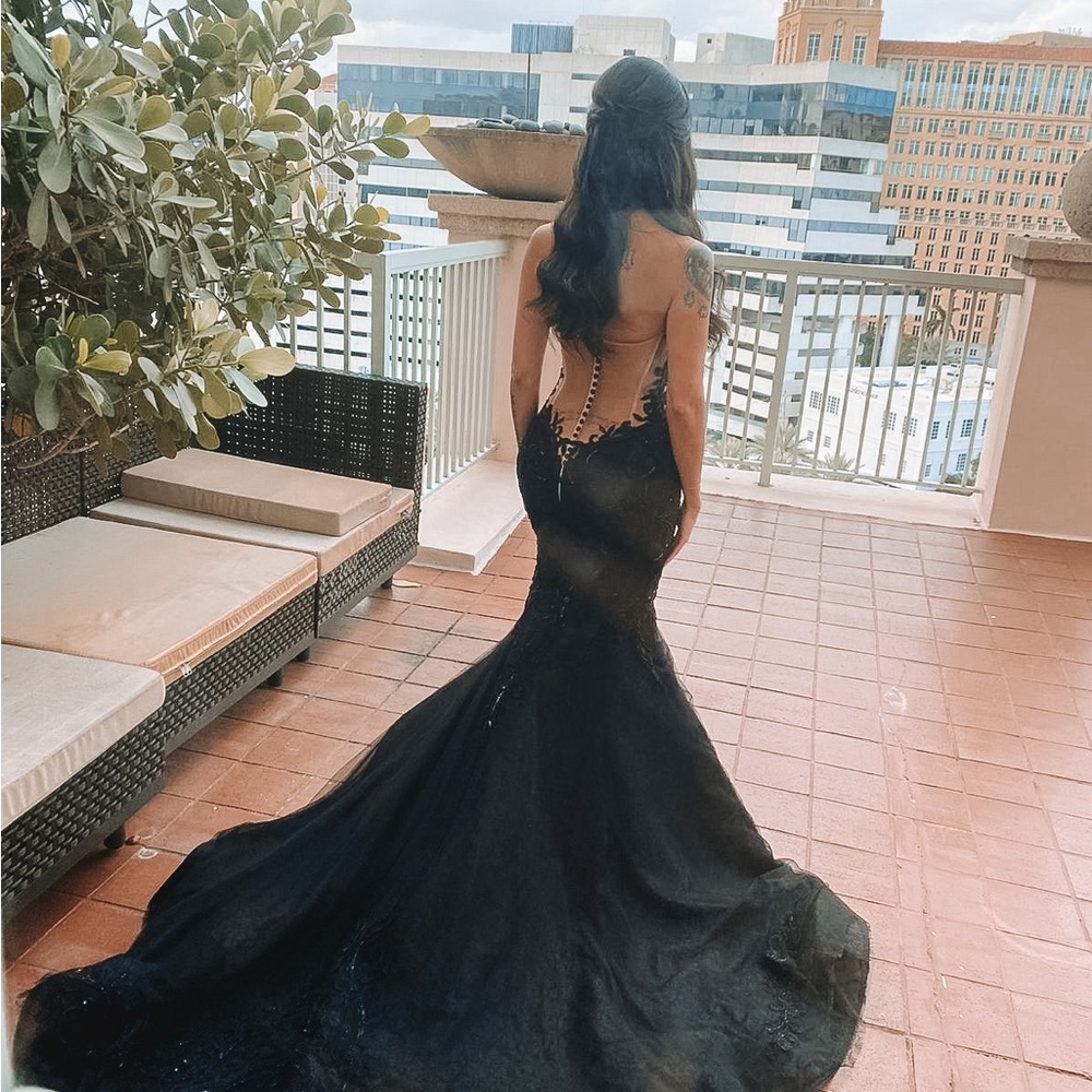 BLACK INES DI SANTOS WEDDING DRESS